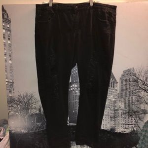 Black ripped skinny jeans Plus size